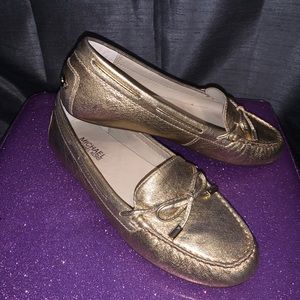 Gold Michael Kors Loafers